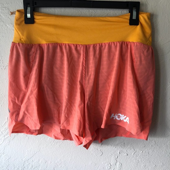 Hoka One One Shorts Copy Nwot Hoka Neon Pink Orange Running Shorts